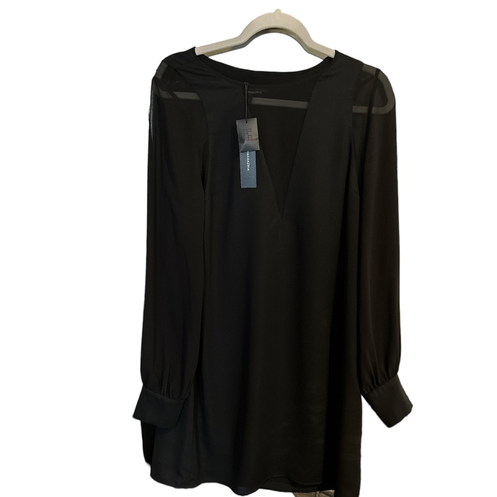 💖 BCBGMAXAZRIA Black Sheer Dress